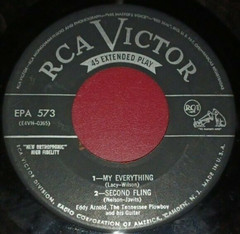 Vintage 45RPM Record : Eddy Arnold, My Everything / Second Fling : RCA Victor