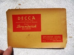 1940 DECCA-Brunswick RECORDS Supplement Record Supplementary Catalog Jazz Blues