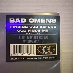 Bad Omens Finding God Before God Finds Me Vinyl LP Alt Cover Blue Mustard A/B