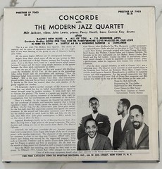 Modern Jazz Quartet – Concorde – RVG – PRLP7005 Earliest Pressing