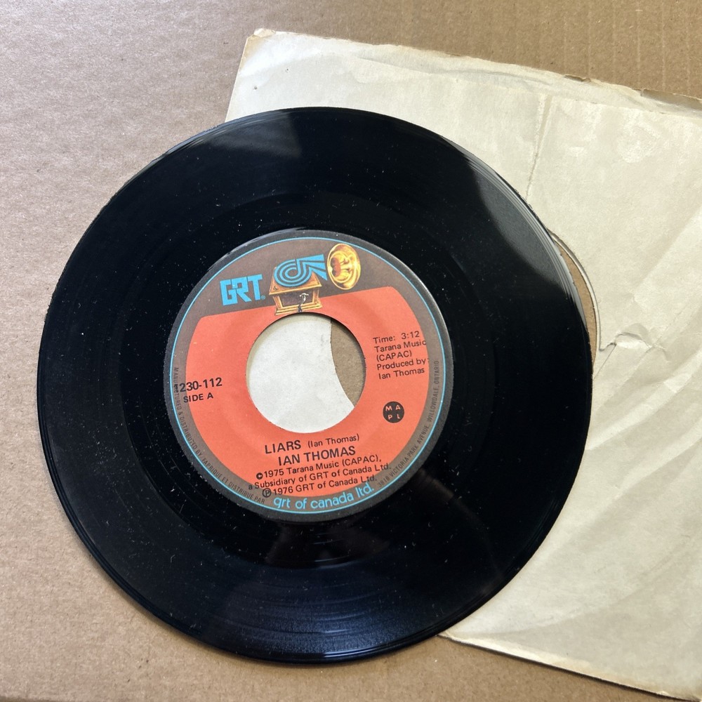 Ian Thomas Liars/See Us When You Can 1975 Grt 45 Add A Ship $.10