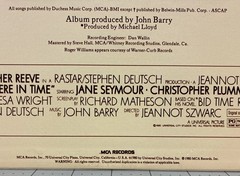 SOMEWHERE IN TIME john barry MCA5154 christopher reeve (1980) EX LP