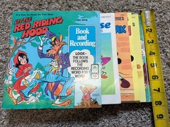 Lot of 9 Vintage See Hear Read BOOKS ONLY + 1 RECORD Walt Disney Peter Pan Ind.