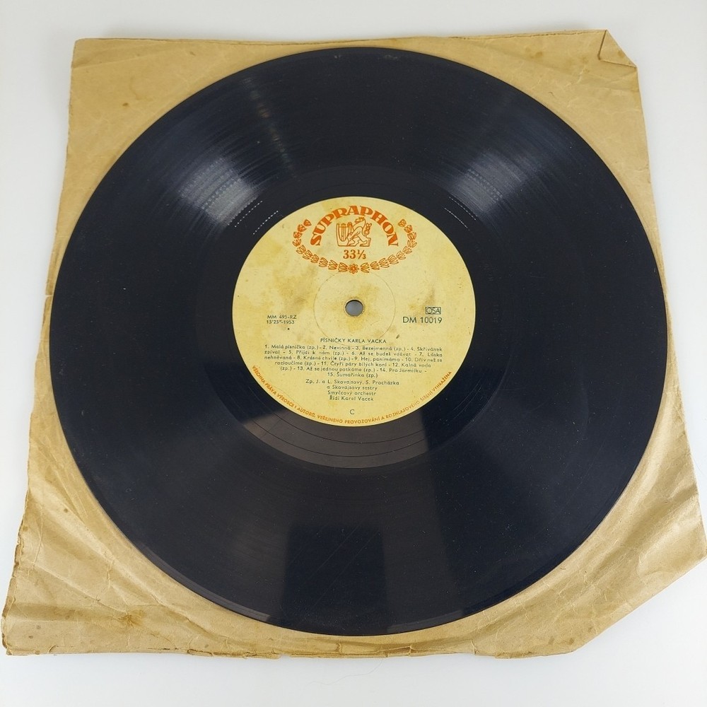 Supraphon, Pisnicky Karla Vacka & Karla Valdaufa 1953 LP 10″