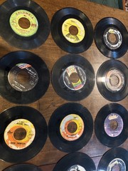 Lot of 51 Vintage 45 RPM Vinyl Records Johnny Cash Brenda Lee Hank Thompson Sun
