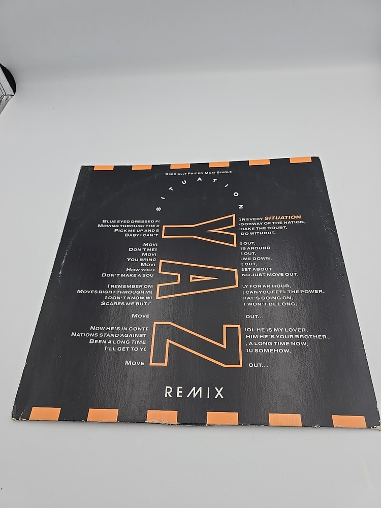 Yaz Situation Remix 12″ 1991 US Original 0-21812 Ultrasonic Cleaned Rare