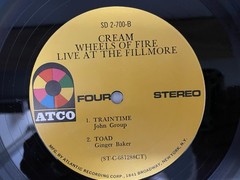 CREAM WHEELS OF FIRE VINYL Lp ORIG ATCO SD 2-700 EX NO SCRATCHES or SKIPS NICE !