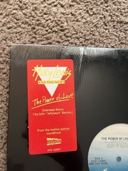 HUEY LEWIS & THE NEWS The Power Of Love 12” SINGLE W/HYPE STICKER