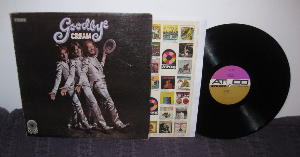 CREAM Goodbye LP Orig 1st Pressing Atco SD-7001 Purple/White/Tan Labels NICE!!