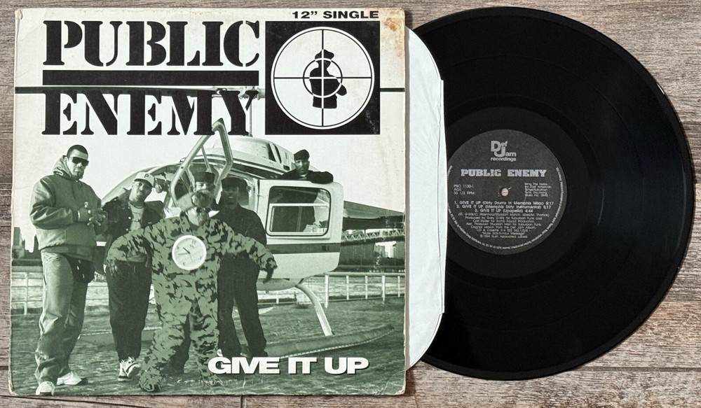 1994 Public Enemy “Give It Up” LP Vinyl PRO 1130 Def Jam Recordings PROMO READ