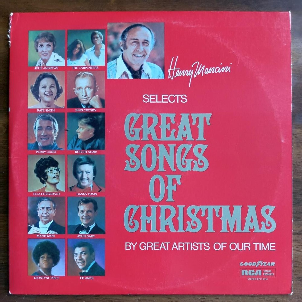 Henry Mancini Great Songs of Christmas Vinyl LP Record Album Bing Crosby Ed Ames