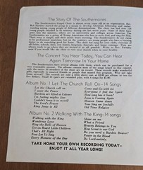The Southernaires Choir Walking With The King LP Private Press