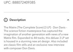 Don Davis The Matrix The Complete Score Deluxe Edition 3LP Vinyl Set 2022