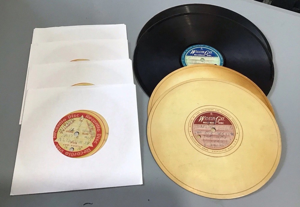 Homemade Records Lot Of 10 Wilcox-Gay Corp 1950s Recordio Discs