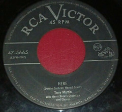 Vintage 45RPM Record : Tony Martin Here / Philosophy : RCA Victor