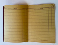 1920s? 1930s? BRUNSWICK RECORDS booklet – Record Collection logbook
