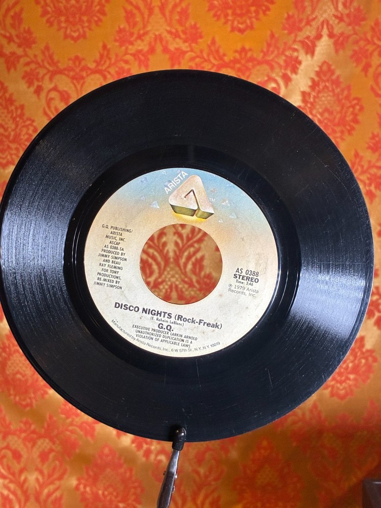 G.Q. Disco Nights Rock Freak 45 RPM Vinyl Single Arista AS 0388 Boogie Oogie