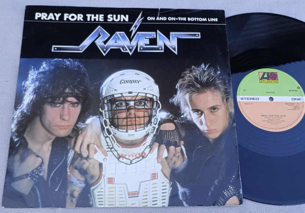 RAVEN PRAY FOR THE SUN 1986 UK ATLANTIC 12″ VINYL SINGLE Hard Rock Heavy Metal
