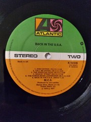 IMPORT MC5 ~ Back In The USA ~ LP ~Atlantic K-50346 , U.K. Pressing A1 / B1