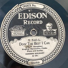 EDISON 51541 Dalhart – Robison TIME WILL COME prewar Country 1925 E+