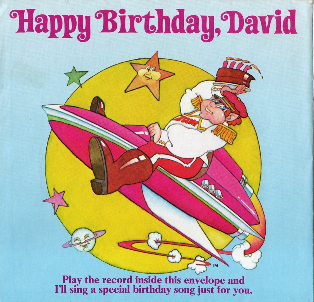 HAPPY BIRTHDAY DAVID SEALED FLEXI DISC – EX CONDITION