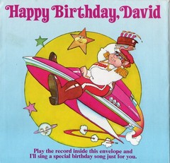 HAPPY BIRTHDAY DAVID SEALED FLEXI DISC – EX CONDITION