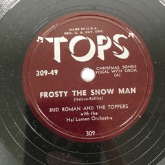 Vtg Tops for Tots Records Frosty the Snowman & The Night Before Christmas 78 RPM
