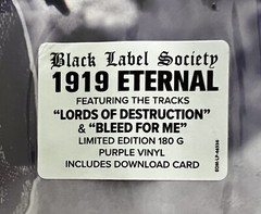 Black Label Society – 1919 Eternal (Opaque Purple Vinyl) [USED LP]