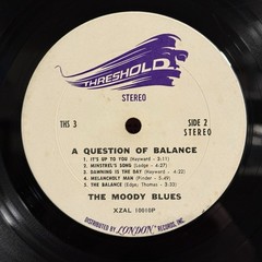 MOODY BLUES A Question of Balance 1970 Threshold US 1st Press THS 3 Question VG+