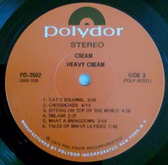 Heavy Cream Double Record LP Polydor 1972 Vg Condition Blues Rock RL Pressing