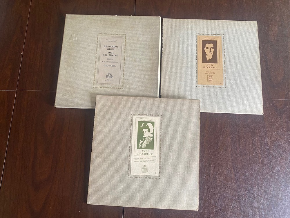 Lot of 4 Angel Records LPs – John McCormack, Beniamino Gigli – See Notes