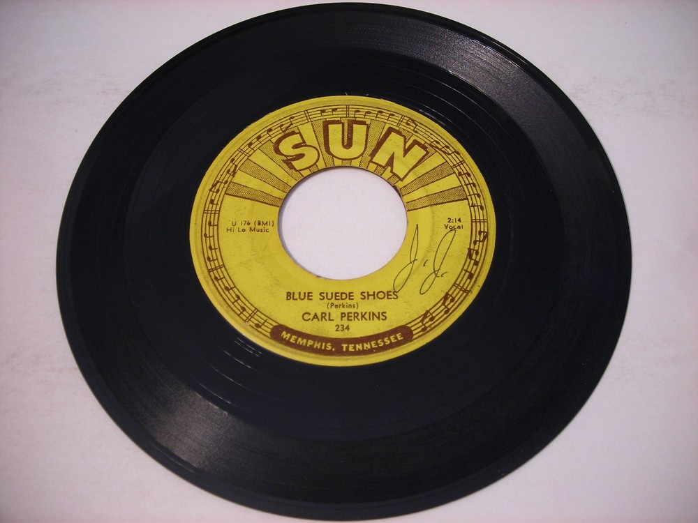 Carl Perkins Blue Suede Shoes / Honey, Don’t! 1956 45rpm