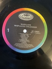Marillion Misplaced Childhood, 1985 LP Vinyl Capitol Records ST-12431