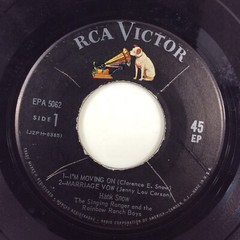 Hank Snow 45 rpm Vinyl Record I’m Moving On RCA Victor