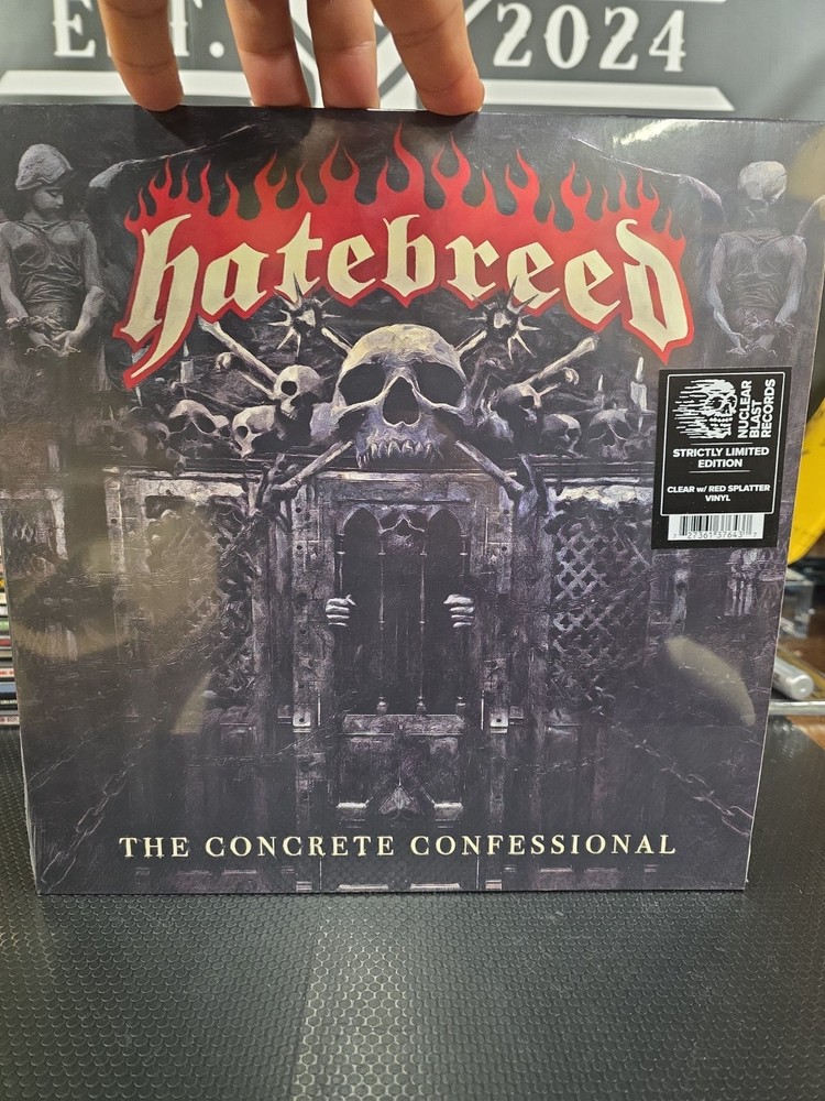 The Concrete Confessional-Clear RED Splatter by Hatebreed (Record, 2023)