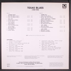VARIOUS: texas blues, 1928-29 HK 12″ LP 33 RPM Austria