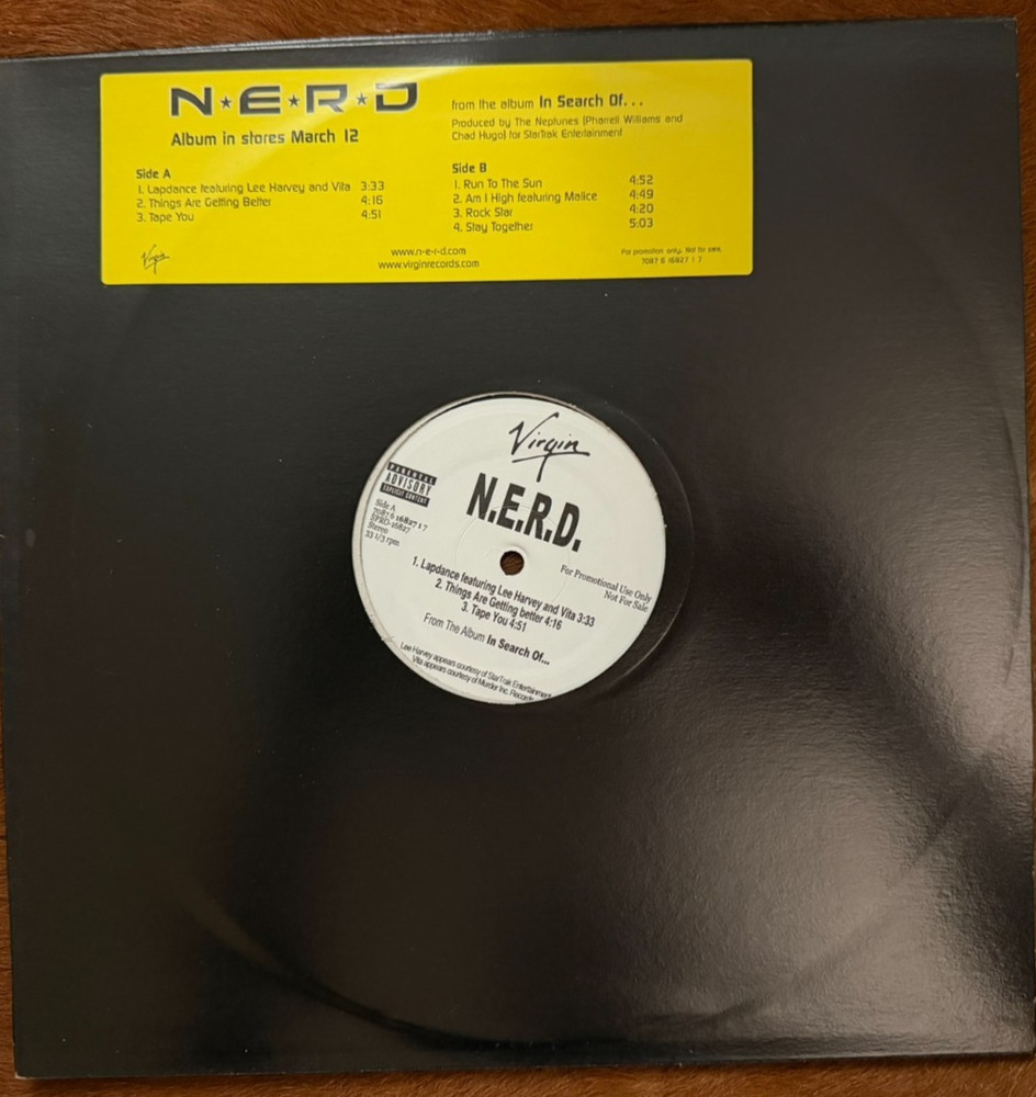 N*E*R*D – From The Album In Search Of… 12″ VInyl Record Promo