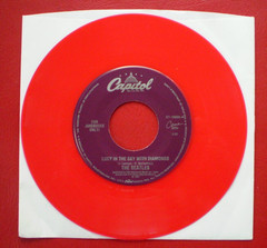 Beatles RARE / LUCY IN THE SKY WITH DIAMONDS MINT RED VINYL JUKE BOX 45 FAB 4