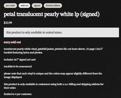 Ariana Grande Petal Vinyl Translucent Pearly White LP SIGNED PRESALE