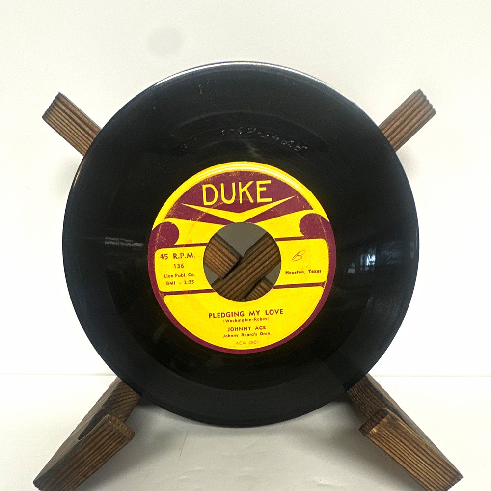 Johnny Ace 7″ Black Vinyl Single 45 RPM Pledging My Love/No Money Duke 136