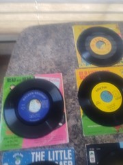 Lot of 10 Vintage Peter Pan Records Book and Record Set/Records 45rpm