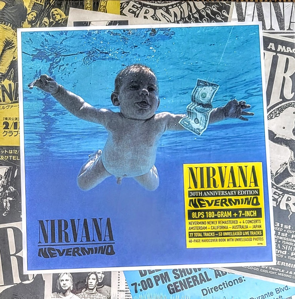 NIRVANA – NEVERMIND – 180- GRAM 8-LPS + 1 – 7″ BOXED SET ” NEW ” ANNIVERSARY ED