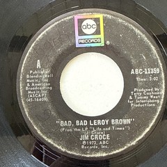 JIM CROCE Lot of 5 7” 45RPM Records Leroy Brown, Operator, Time In Bottle