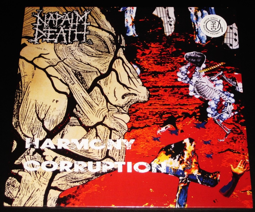 Napalm Death: Harmony Corruption – Limited Edition White Color Vinyl Record NEW