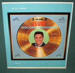 Elvis Presley Golden Records 3 Original Cover Slick Front / Back + labels NM