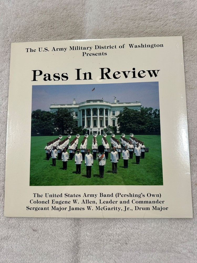 Pass In Review United States Army Band Pershing’s Own Vinyl LP 33 RPM Military