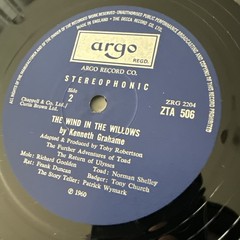 The Wind in the Willows Argo Kenneth Grahame Toby Robertson Vinyl LP Spoken Word