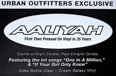 AALIYAH One In A Million 2LP on COLOR VINYL New SEALED Coke Bottle Clear Cream