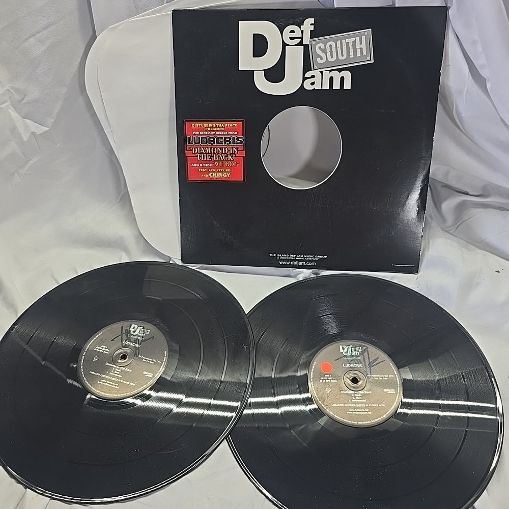Ludacris Signed Records Diamond In The Back Promotional Vinyl Island Def Jam