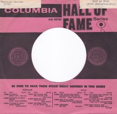 COLUMBIA HALL OF FAME SERIES 5TH ISSUE 7″ 45RPM Original Record Company Sleeve